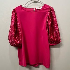 Sequin Sleeve Top